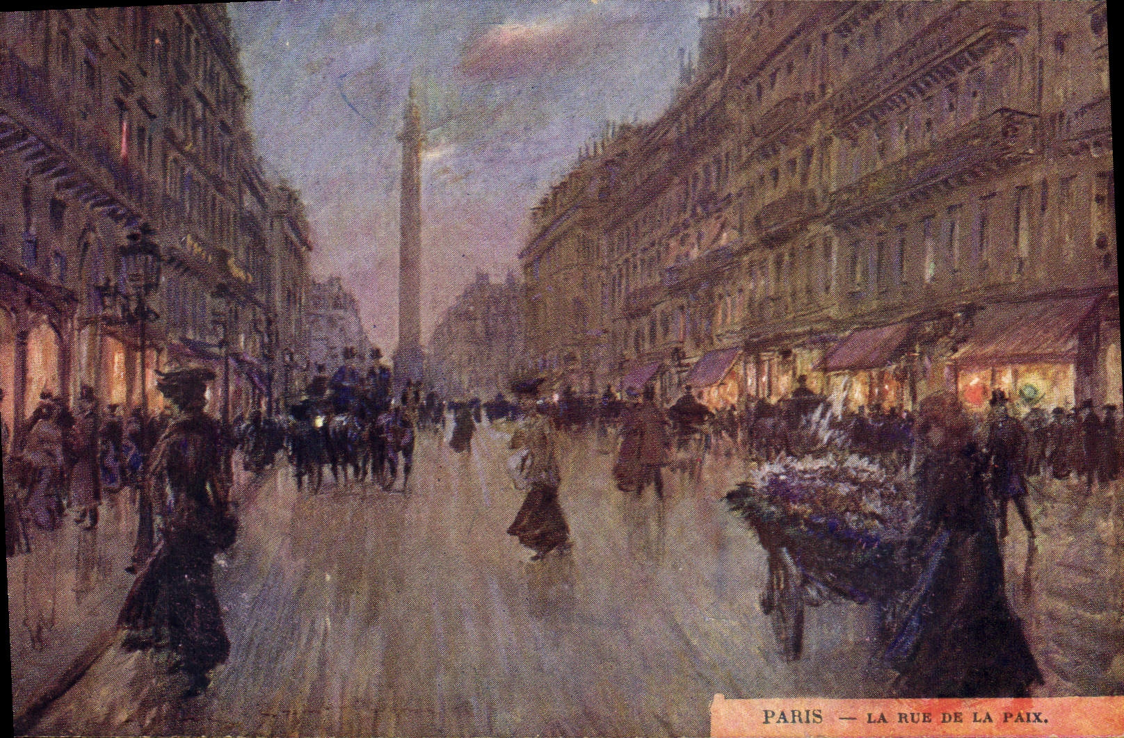 CPA Paris Illustrateur La rue de la Paix