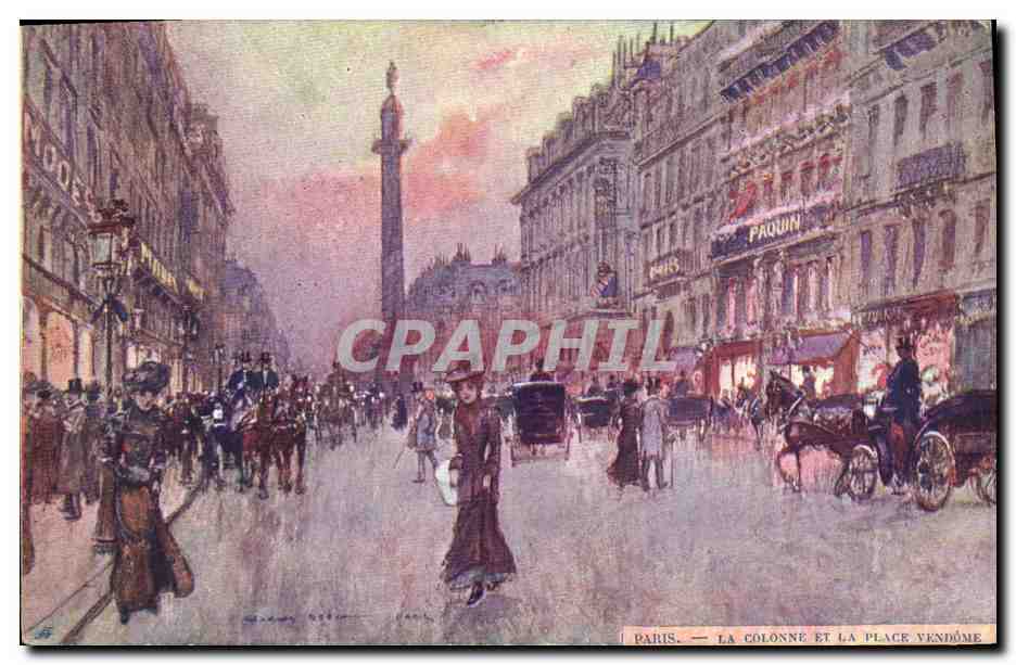 Paris — Die Säule und Place Vendôme — anonymer Verlag, Seriennummer nicht sichtbar