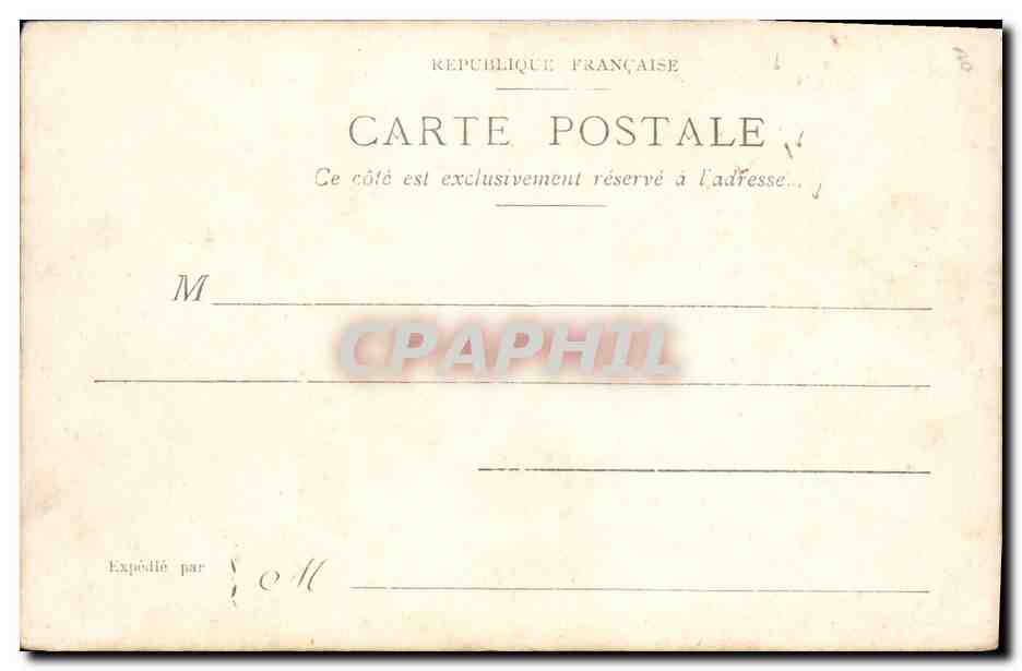 Paris, Avenue du Bois de Boulogne — Gemälde von Georges Stein — Verlag nicht sichtbar — Rückseite