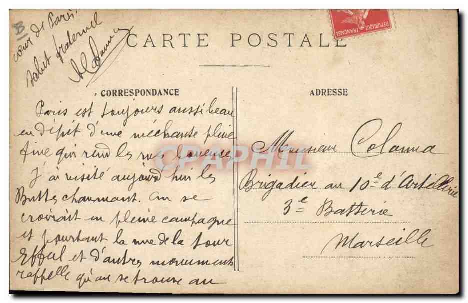 Paris — Le Moulin-Rouge, le soir — Éditeur : L. L. Monton — Verso