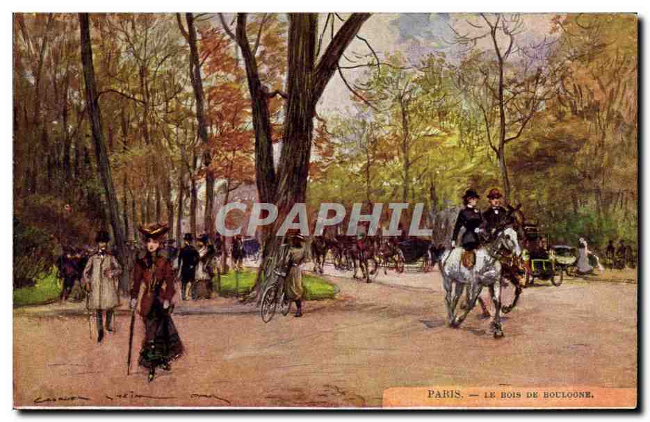 CPA Paris Illustrateur Le Bois de Boulogne