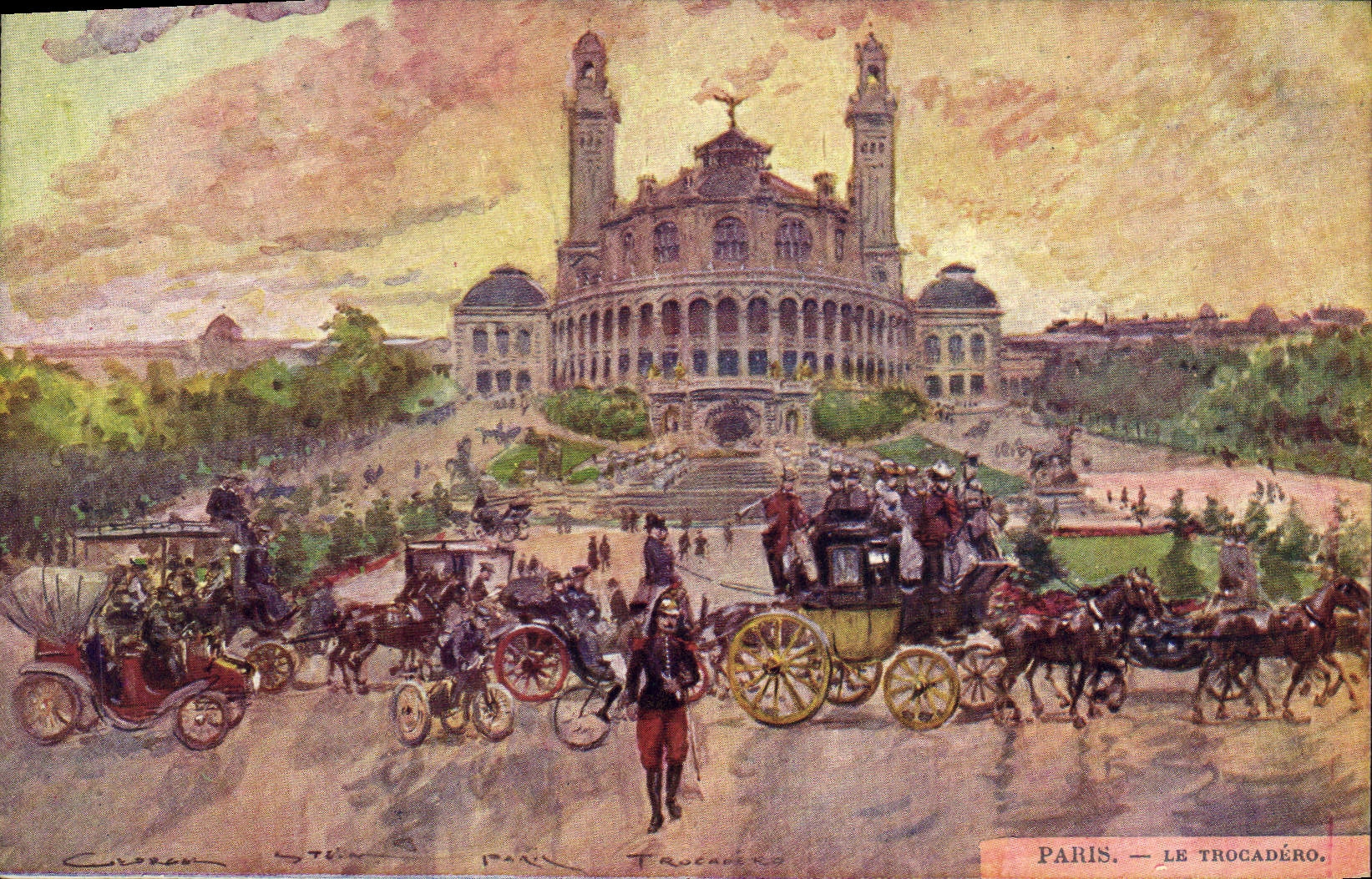 CPA Paris Illustrateur Le Trocadero