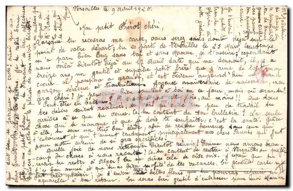 CPA Fantaisie Fleurs  — Rückseite
