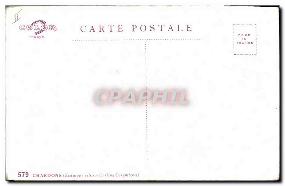 CPA Fantaisie Fleurs  — Back