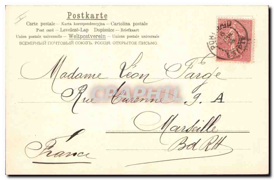 CPA Fantaisie Fleurs  — Rückseite