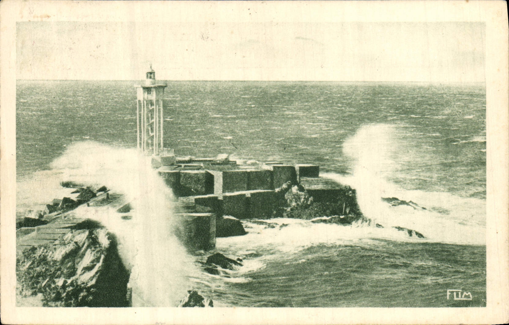 CPA Phare Port Vendres Le phare et la jetee 