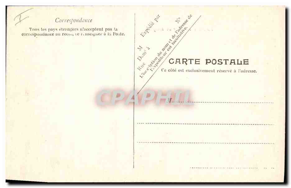 CPA Phare La jetee un jour de tempte — Rückseite
