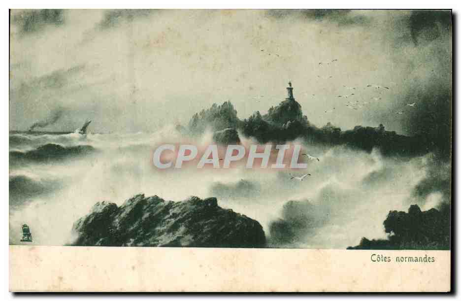 CPA Phare Cotes Normandes
