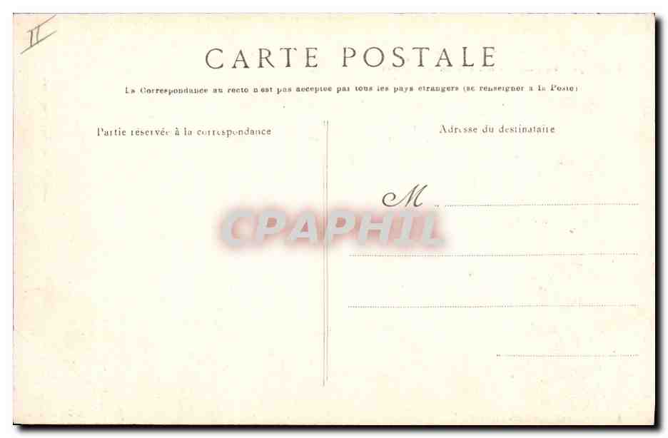 CPA Phare Saint Mathieu L'abbaye Le phare et le nouveau semaphore — Rückseite