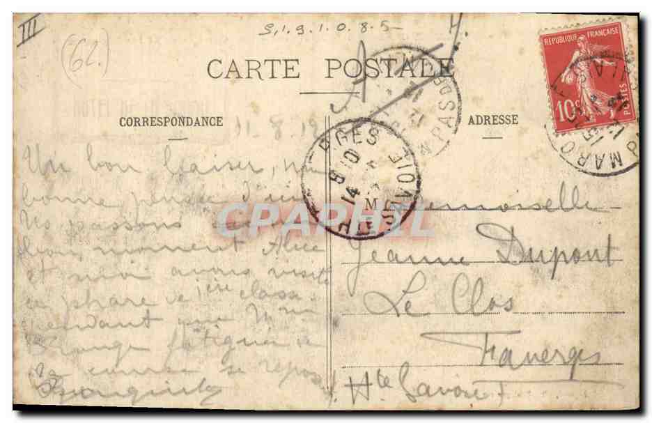 CPA Phare Gris Nez Les guetteurs et les Signaux — Rückseite