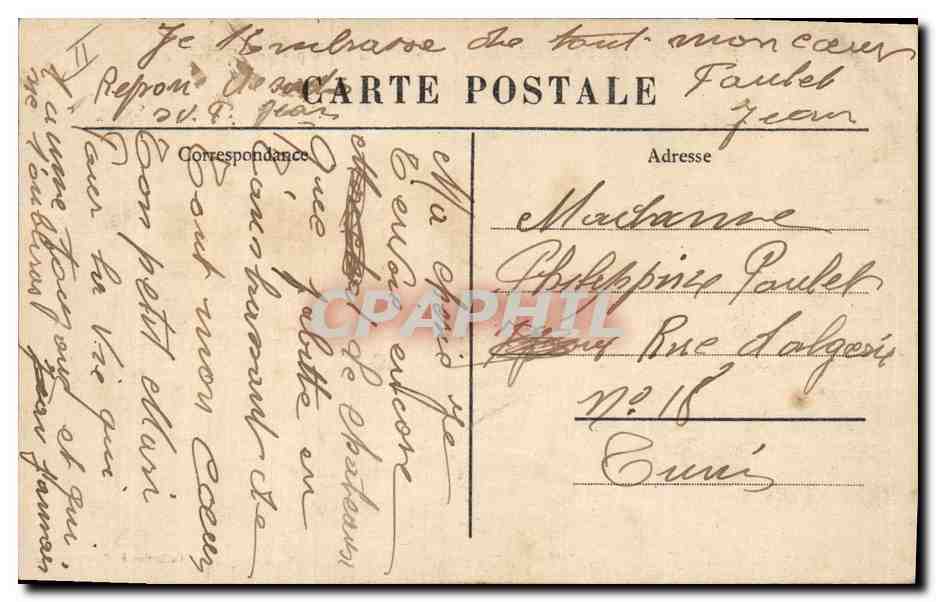 CPA Phare Cherbourg Le Fort de L'Ouest de la Digue par grande tempete — Rückseite