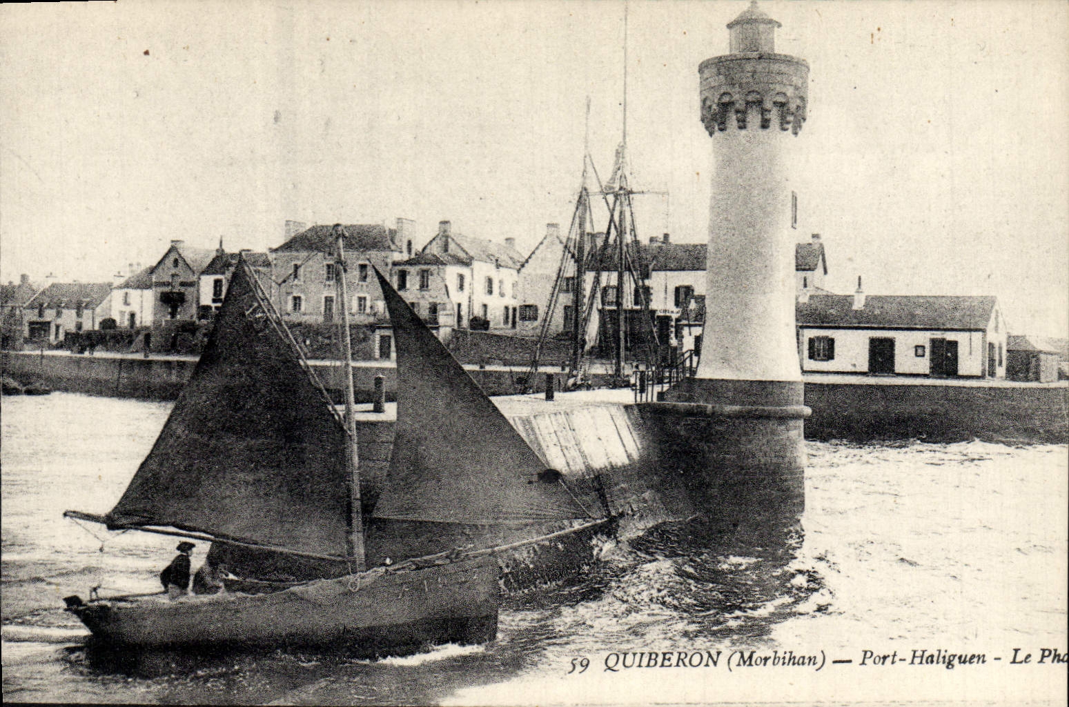 CPA Phare Port Haliguen Quiberon Bateau