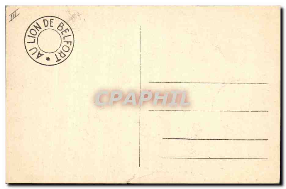 CPA Militaria Defenseurs de Belfort 1870 1871 Lion  — Rückseite