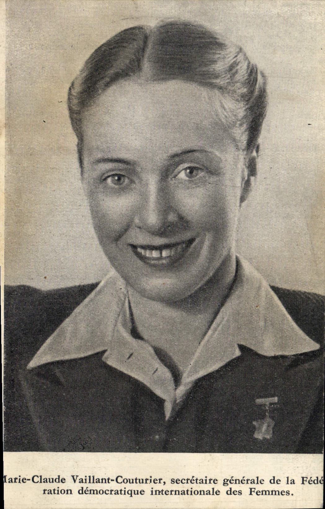 Marie-Claude Vaillant-Couturier — secrétaire générale de la Fédération démocratique internationale des Femmes — Éditions Normandes