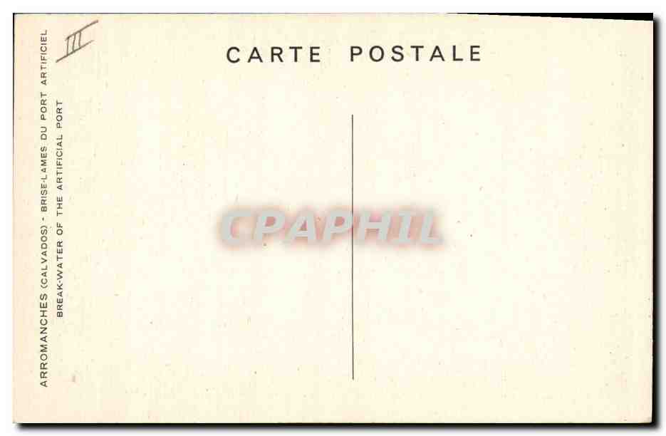 Brise-lames (Calvados) — Breakwater — Carte postale artificiel — Reverso
