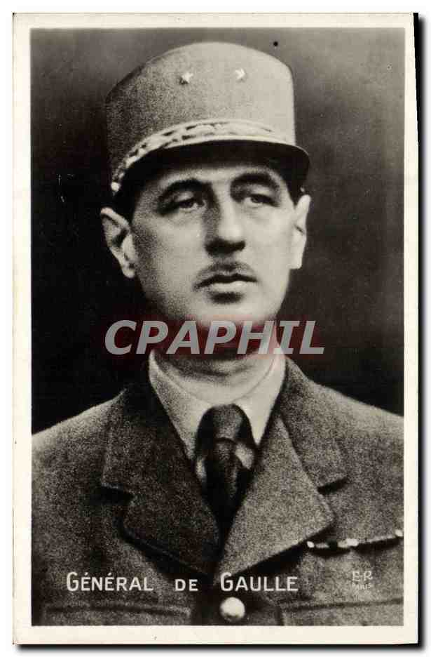 Général de Gaulle — portrait en uniforme — E.R. Paris