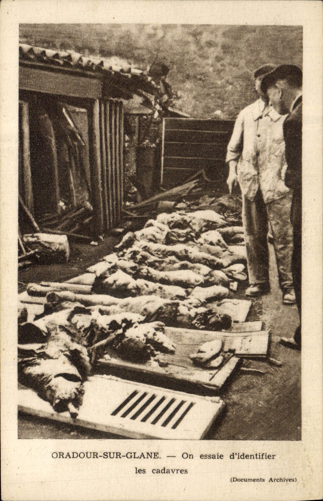 Oradour-sur-Glane — Identification des cadavres — Documents Archives