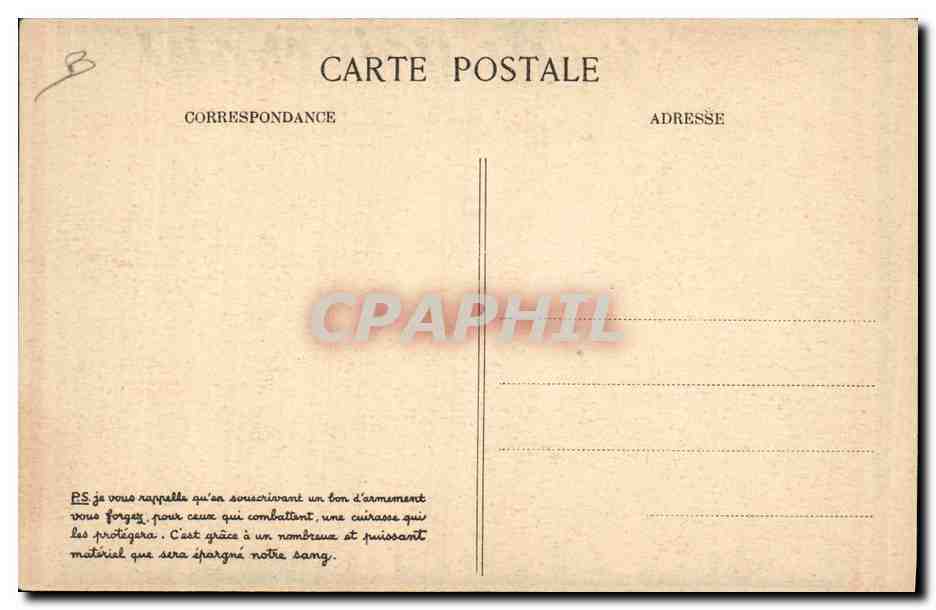 Carte postale de propagande — 'Nous vaincrons parce que nous sommes les plus forts' — éditeur inconnu — Verso