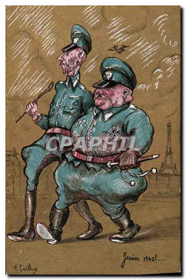 CPA Militaria Juin 1940 Paris Tour Eiffel Adolf Hitler Nazi