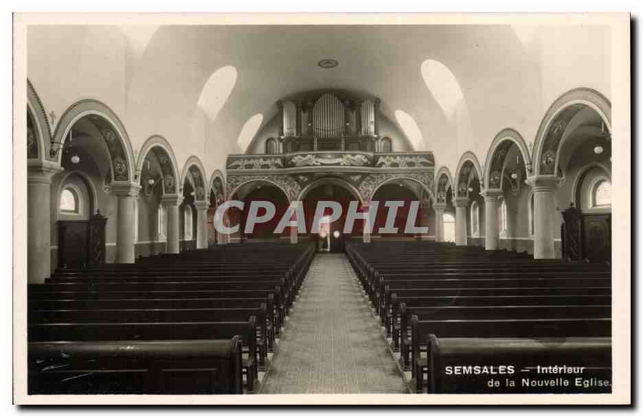 CPA Orgue Semsales Interieur de la nouvelle eglise