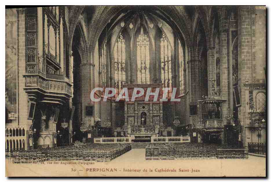 CPA Orgue Perpignan Interieur de la cathedrale Saint Jean