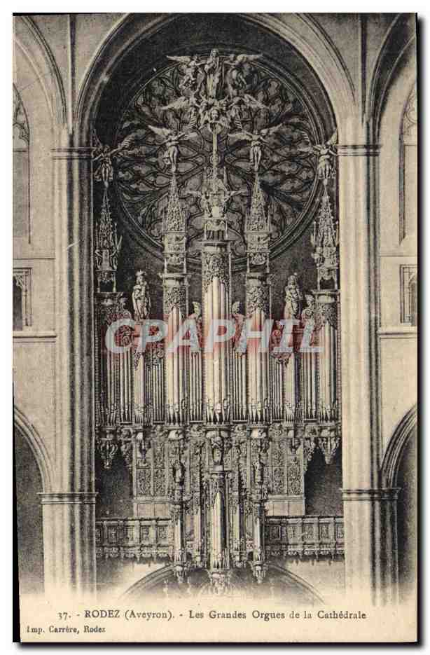 CPA Orgue Rodez Les grands orgues de la cathedrale