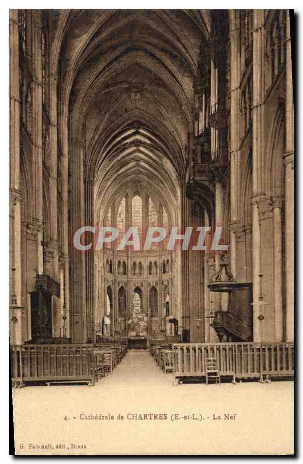 CPA Orgue Cathedrale de Chartres La nef