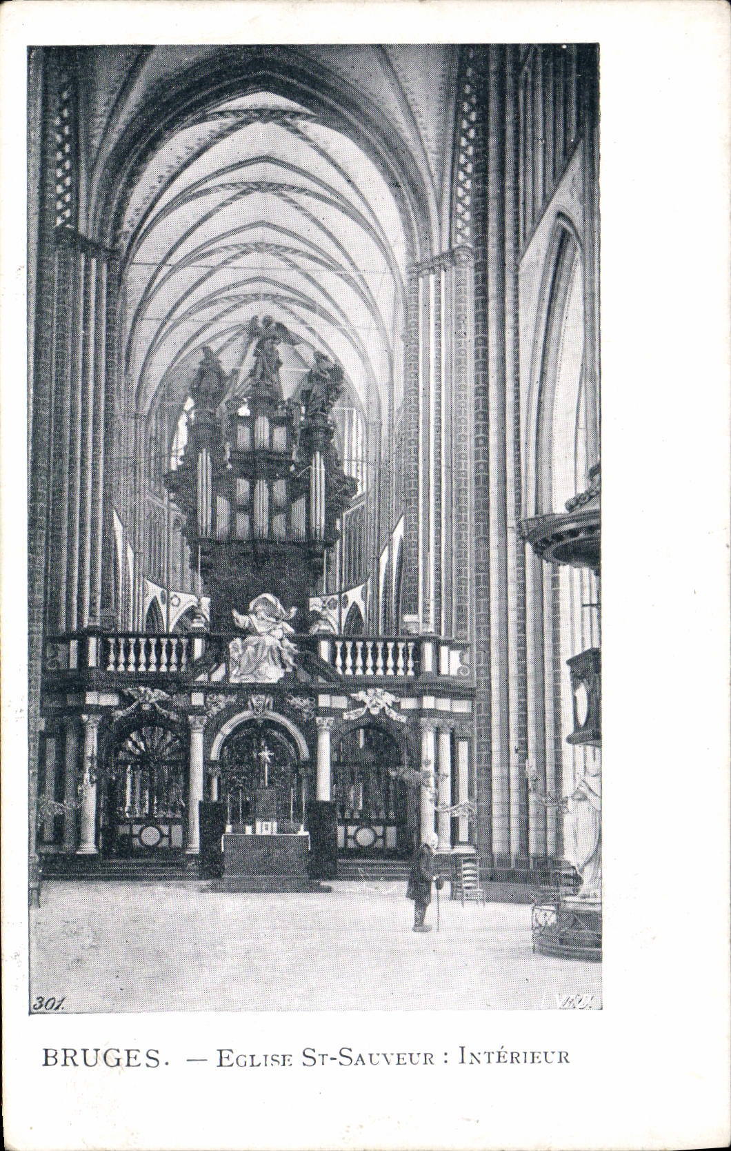 CPA Orgue Bruges Eglise St Sauveur Interieur