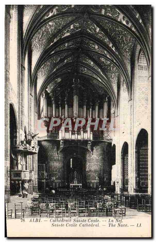 CPA Orgue Albi Cathedrale Sainte Cecile La nef