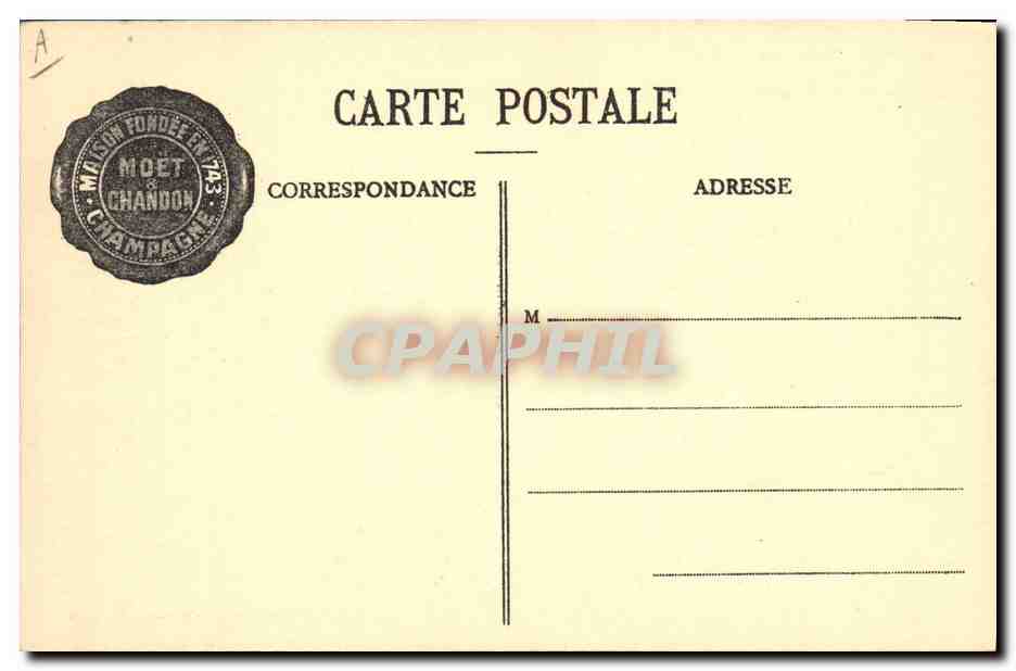 CPA Folklore Vin Vignoble Vendanges Champagne Moet et Chandon Mise des vins en bouteilles  — Rückseite