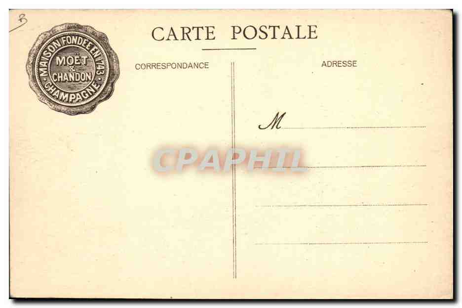 CPA Folklore Vin Vignoble Vendanges Champagne Moet et Chandon Les vendanges a le Mesnil sur Oger  — Rückseite