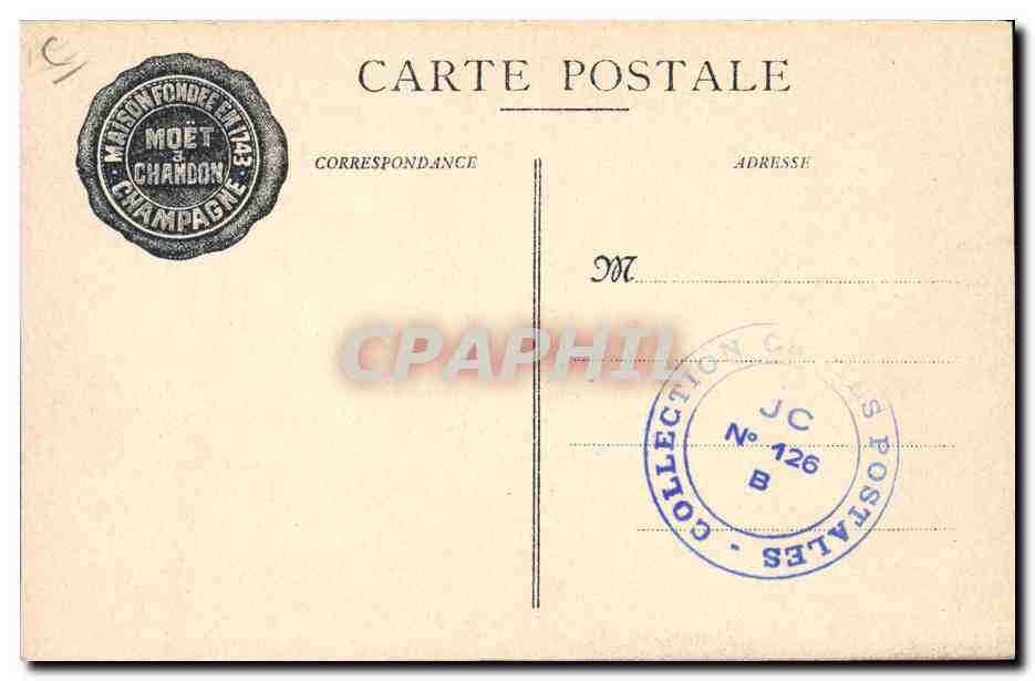CPA Folklore Vin Vignoble Vendanges Champagne Le dejeuner des vendangeurs a Epernay  — Rückseite
