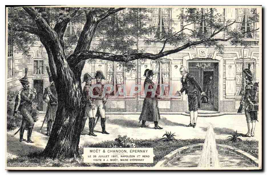 Napoléon Ier visite à J. Moët, maire d'Épernay — Moët & Chandon, Épernay