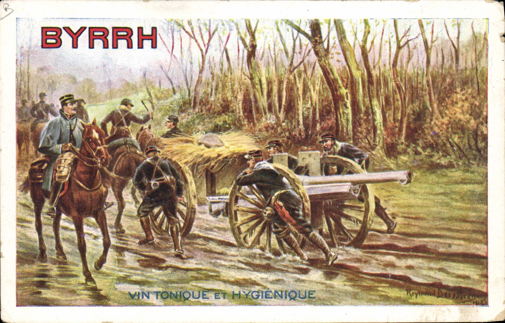 CPA Publicite Byrrh Vin tonique Militaria