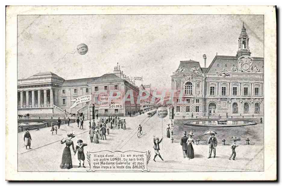 Place de l'Hôtel de Ville — Vente des Soldes — Éditeur non identifié