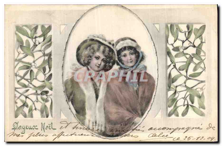 Deux jeunes femmes — Noël — éditeur non visible