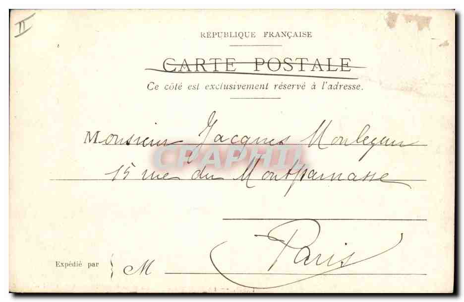 CPA Paris Illustrateur La Legion d'honneur et la gare d'Orleans Quai d'Orsay  — Rückseite