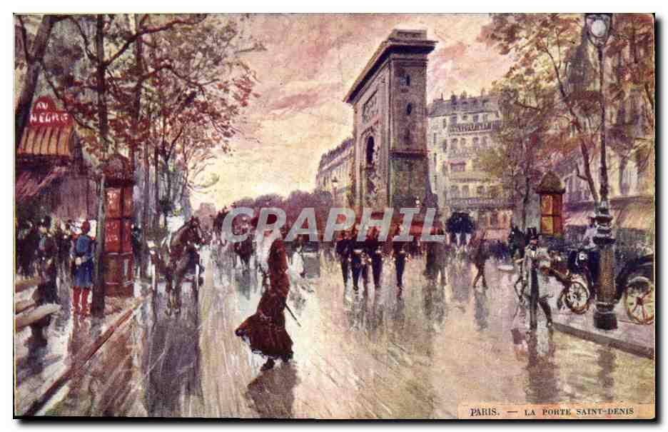 CPA Paris Illustrateur La Porte Saint Denis 