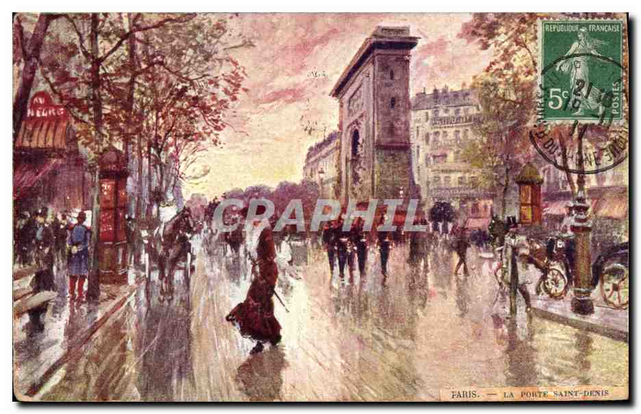 CPA Paris Illustrateur La Porte Saint Deniz 