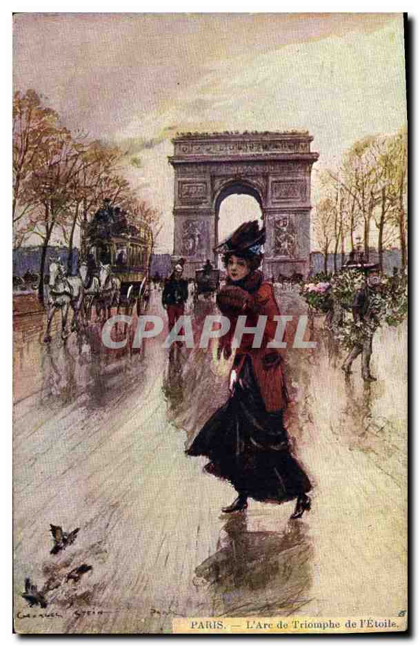 CPA Paris Illustrateur Arc de Triomphe 