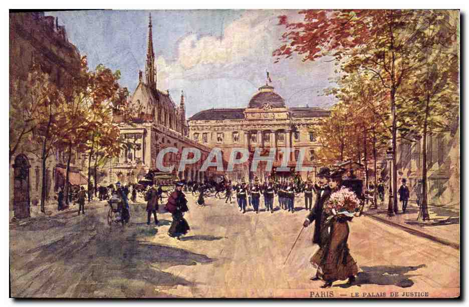 CPA Paris Illustrateur Le palais de justice 