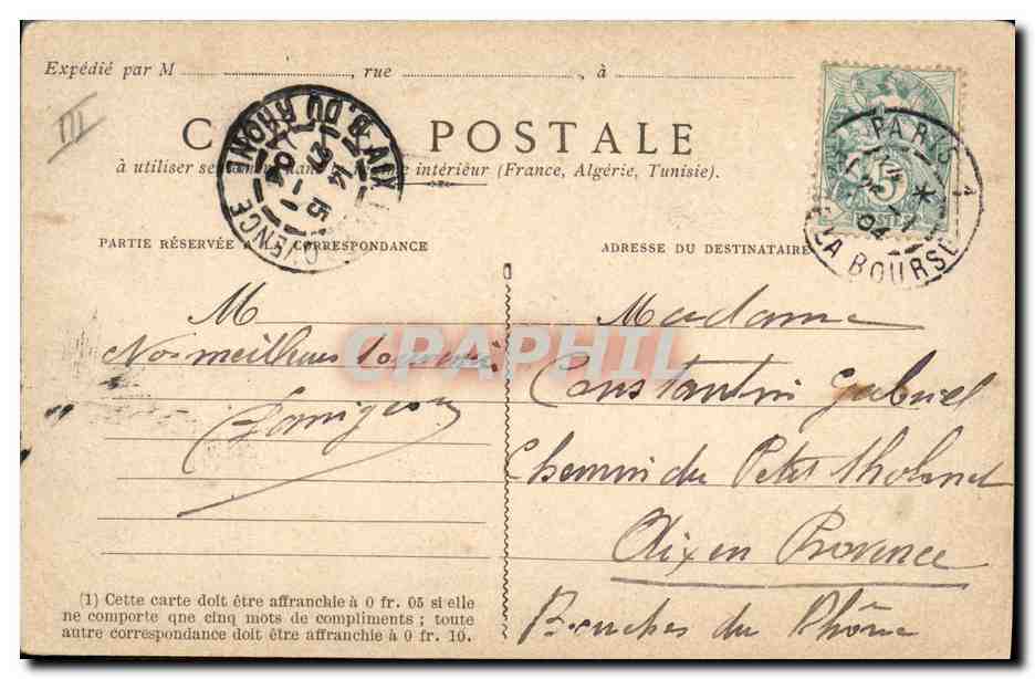 CPA Fantaisie Fleurs Papillon Chardon — Verso