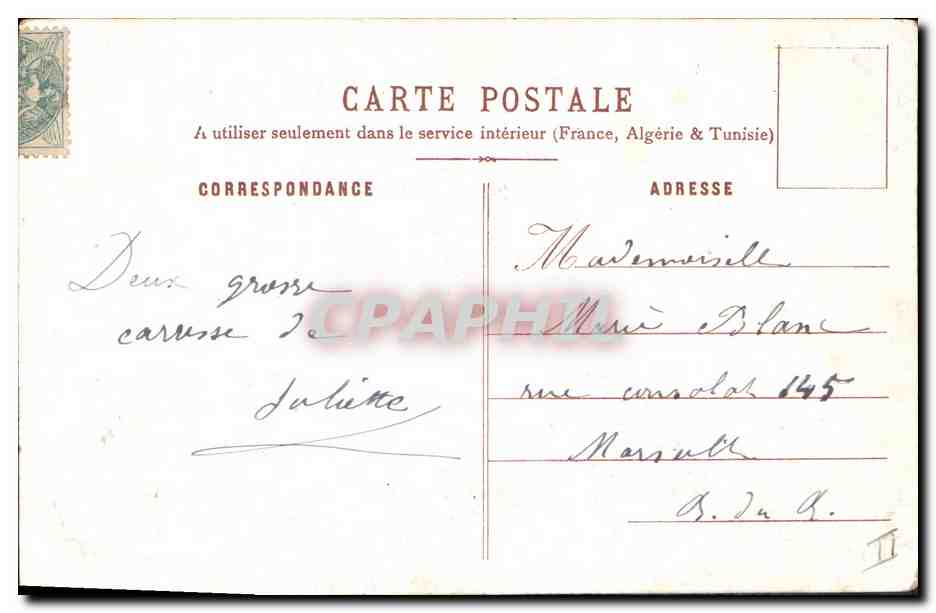 CPA Fantaisie Fleurs Pois de senteur & Lilas — Rückseite