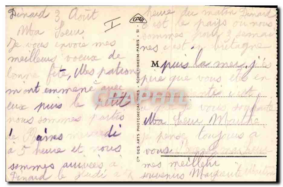 CPA Phare Cancale Le phare et la jetee de la Houle Bateaux — Rückseite
