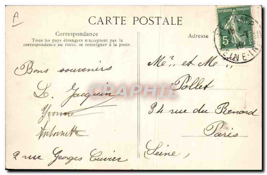 Fécamp — Départ pour Terre-Neuve — L. J. (éditeur) n°59 — Reverso