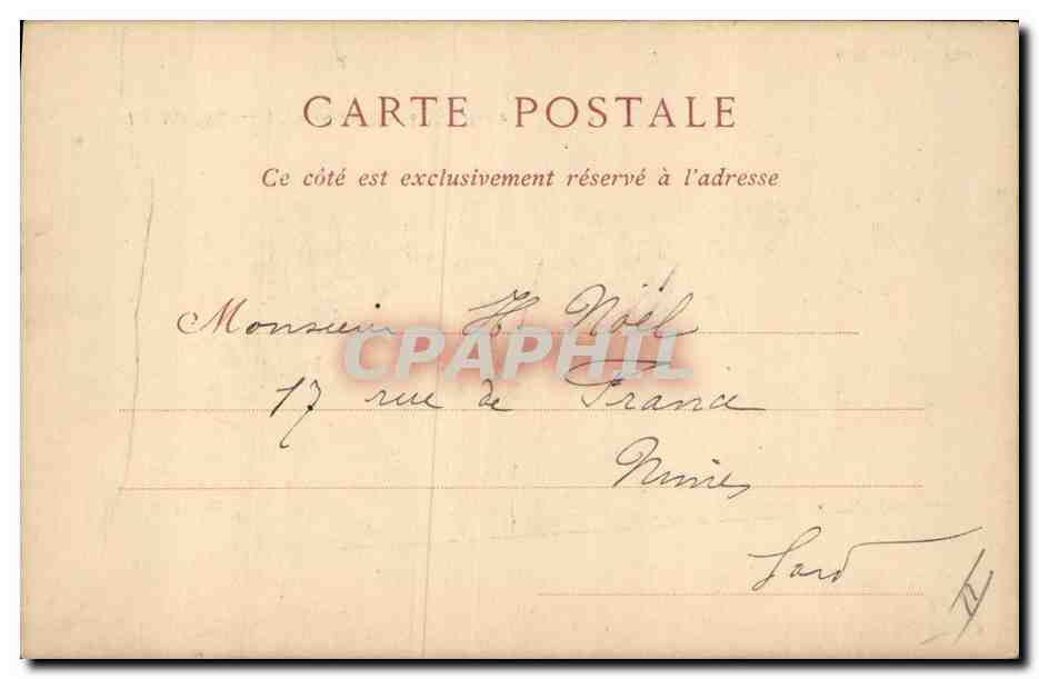 CPA Phare Le Havre L'entree du port a mer haute Bateau Voilier — Rückseite