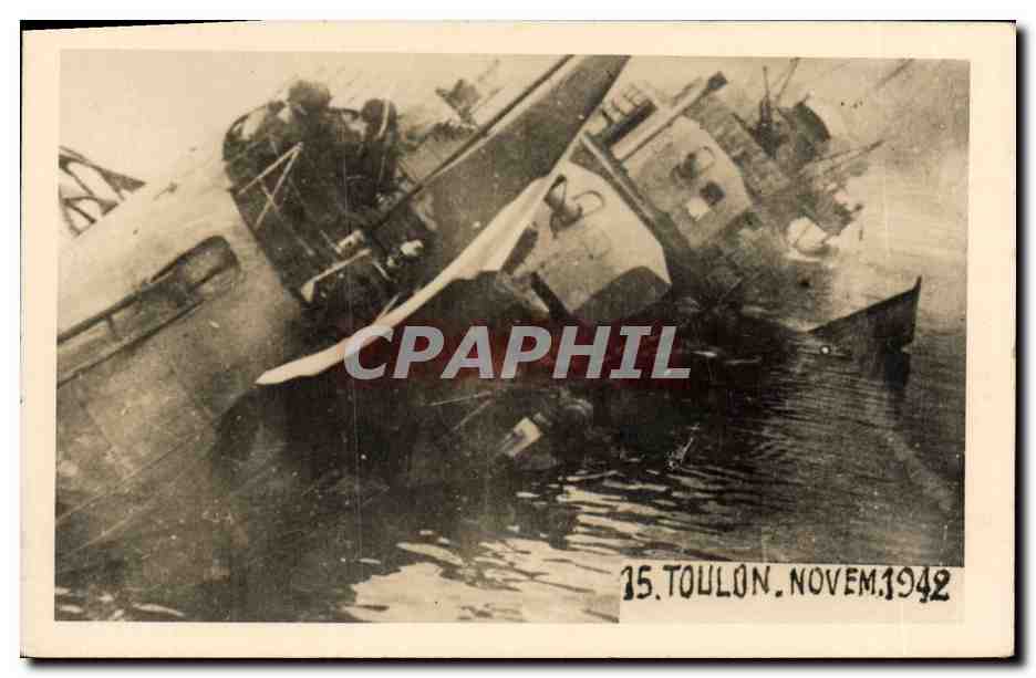 CPM Militaria Toulon Novembre 1942 Bateaux de guerre