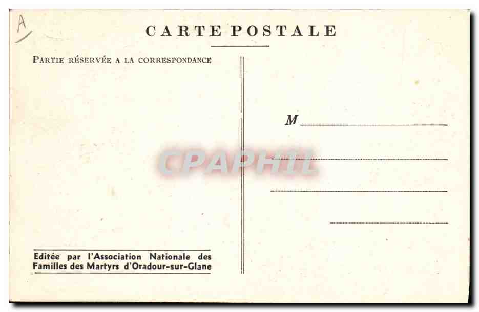 CPM Militaria Oradour sur Glane Scierie Lesparat — Rückseite