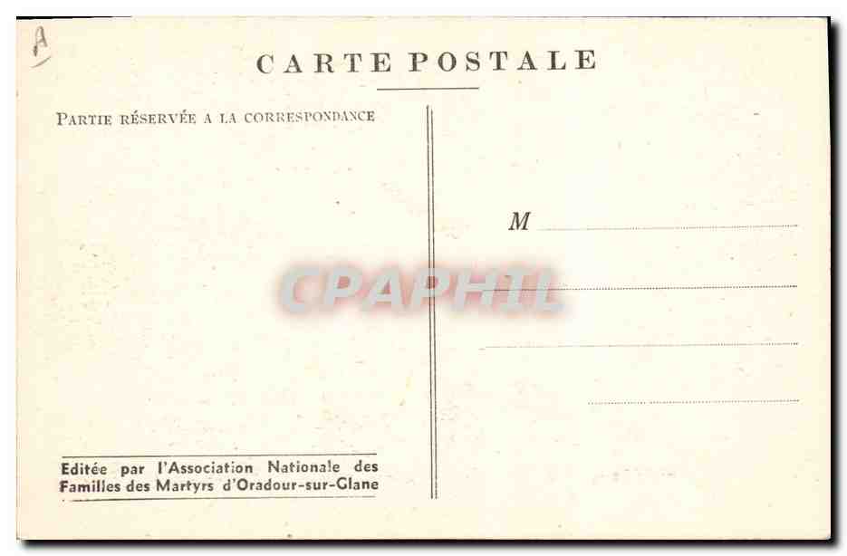CPM Militaria Oradour sur Glane Sortie d'Oradour — Rückseite