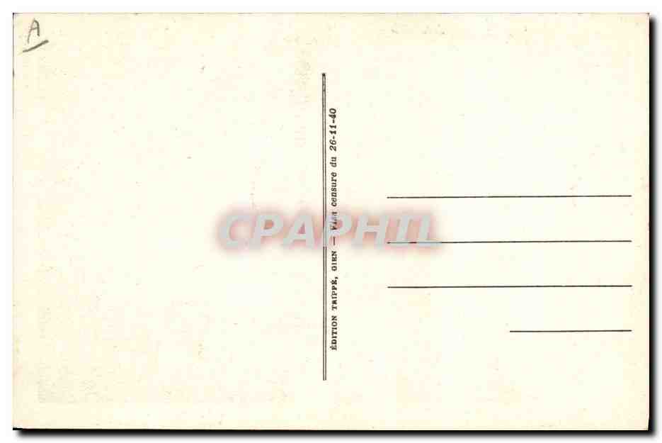 CPM Militaria Gien Juin 1940 Le puits a deux etages Loiret  — Rückseite